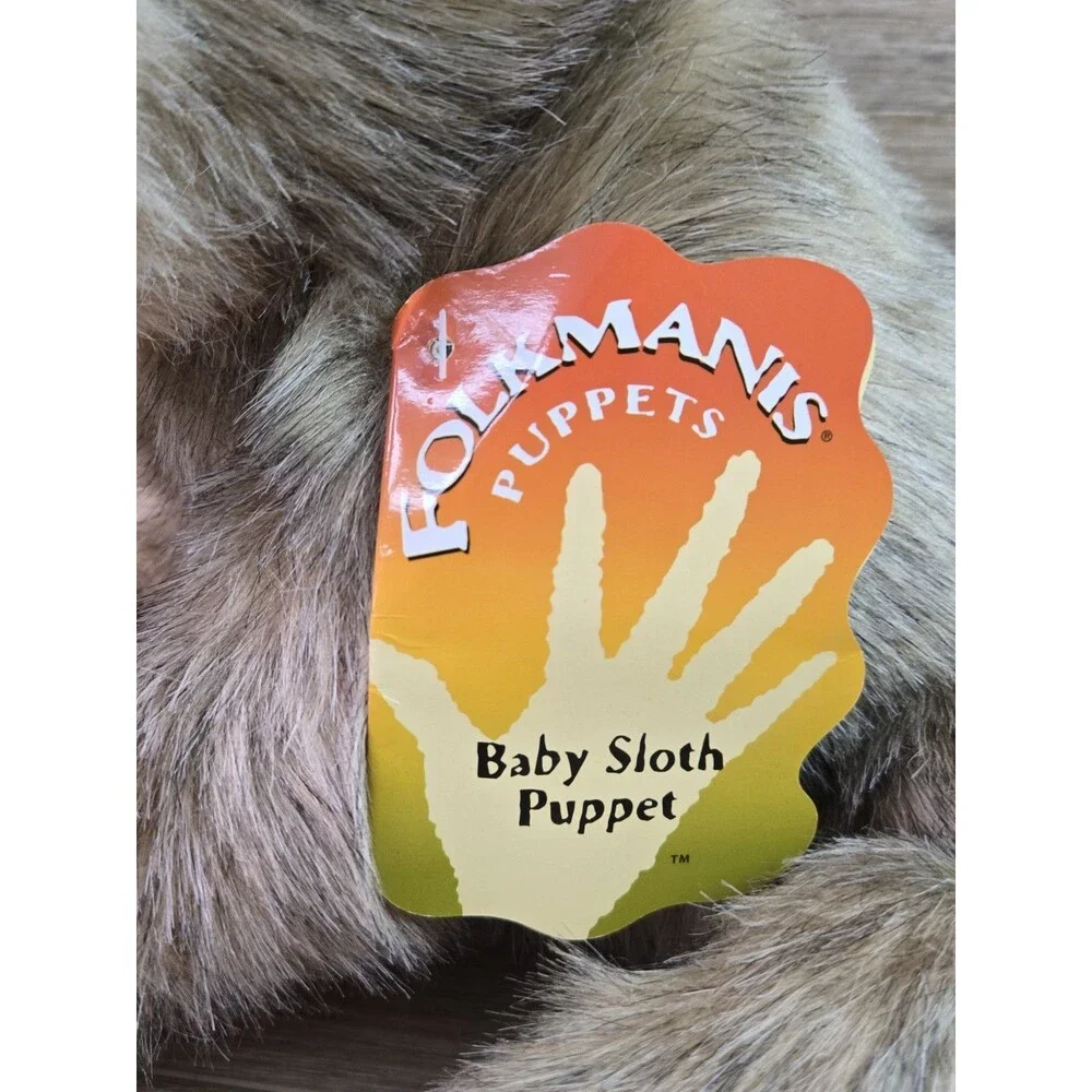 Folkmanis Baby Sloth Hand Puppet, Plush - NEW!